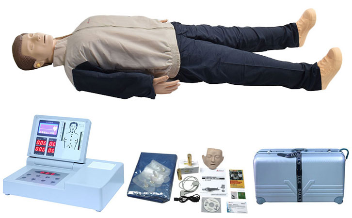 高級中屏幕液晶自動電腦心肺復蘇模擬人